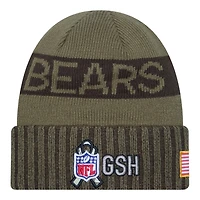 Chicago Bears Dark Green 2025 NFL Salute to Service Collection New Era Cuffed Knit Beanie Hat