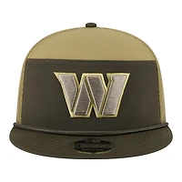 Washington Commanders Dark Green 2025 NFL Salute to Service Collection New Era Split Panel 9FIFTY Snapback Hat