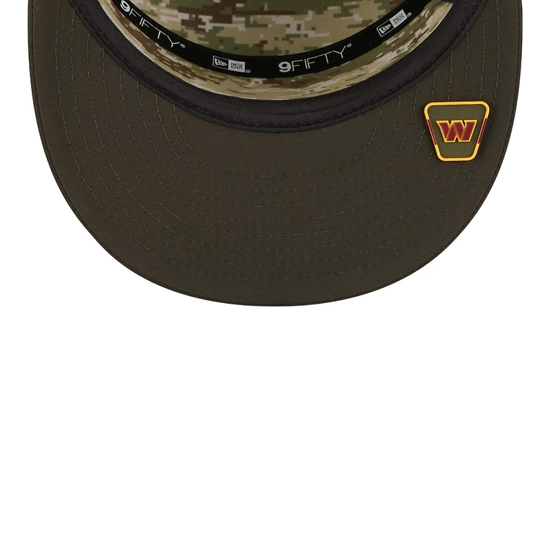 Washington Commanders Dark Green 2025 NFL Salute to Service Collection New Era Split Panel 9FIFTY Snapback Hat