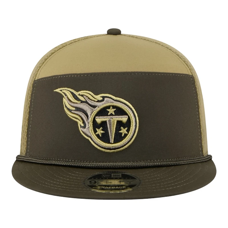 Tennessee Titans Dark Green 2025 NFL Salute to Service Collection New Era Split Panel 9FIFTY Snapback Hat