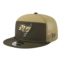 Tampa Bay Buccaneers Dark Green 2025 NFL Salute to Service Collection New Era Split Panel 9FIFTY Snapback Hat