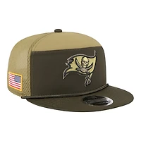 Tampa Bay Buccaneers Dark Green 2025 NFL Salute to Service Collection New Era Split Panel 9FIFTY Snapback Hat