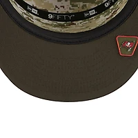 Tampa Bay Buccaneers Dark Green 2025 NFL Salute to Service Collection New Era Split Panel 9FIFTY Snapback Hat