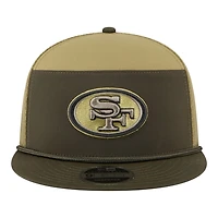 San Francisco 49ers Dark Green 2025 NFL Salute to Service Collection New Era Split Panel 9FIFTY Snapback Hat