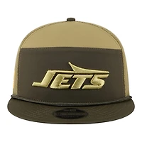 New York Jets Dark Green 2025 NFL Salute to Service Collection New Era Split Panel 9FIFTY Snapback Hat