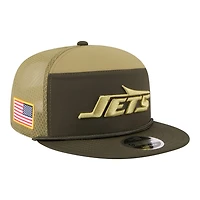 New York Jets Dark Green 2025 NFL Salute to Service Collection New Era Split Panel 9FIFTY Snapback Hat