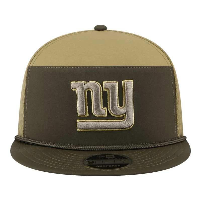 New York Giants Dark Green 2025 NFL Salute to Service Collection New Era Split Panel 9FIFTY Snapback Hat