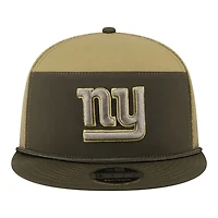 New York Giants Dark Green 2025 NFL Salute to Service Collection New Era Split Panel 9FIFTY Snapback Hat