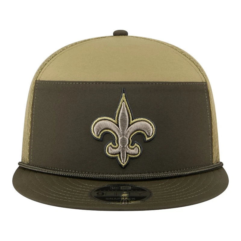 New Orleans Saints Dark Green 2025 NFL Salute to Service Collection New Era Split Panel 9FIFTY Snapback Hat