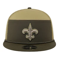 New Orleans Saints Dark Green 2025 NFL Salute to Service Collection New Era Split Panel 9FIFTY Snapback Hat