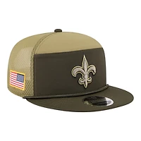 New Orleans Saints Dark Green 2025 NFL Salute to Service Collection New Era Split Panel 9FIFTY Snapback Hat