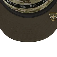 New Orleans Saints Dark Green 2025 NFL Salute to Service Collection New Era Split Panel 9FIFTY Snapback Hat