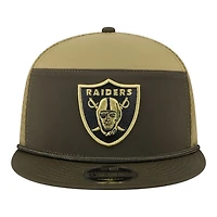 Las Vegas Raiders Dark Green 2025 NFL Salute to Service Collection New Era Split Panel 9FIFTY Snapback Hat