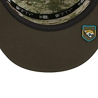 Jacksonville Jaguars Dark Green 2025 NFL Salute to Service Collection New Era Split Panel 9FIFTY Snapback Hat