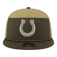 Indianapolis Colts Dark Green 2025 NFL Salute to Service Collection New Era Split Panel 9FIFTY Snapback Hat