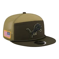 Detroit Lions Dark Green 2025 NFL Salute to Service Collection New Era Split Panel 9FIFTY Snapback Hat