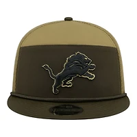 Detroit Lions Dark Green 2025 NFL Salute to Service Collection New Era Split Panel 9FIFTY Snapback Hat