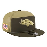 Denver Broncos Dark Green 2025 NFL Salute to Service Collection New Era Split Panel 9FIFTY Snapback Hat