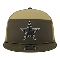 Dallas Cowboys Dark Green 2025 NFL Salute to Service Collection New Era Split Panel 9FIFTY Snapback Hat