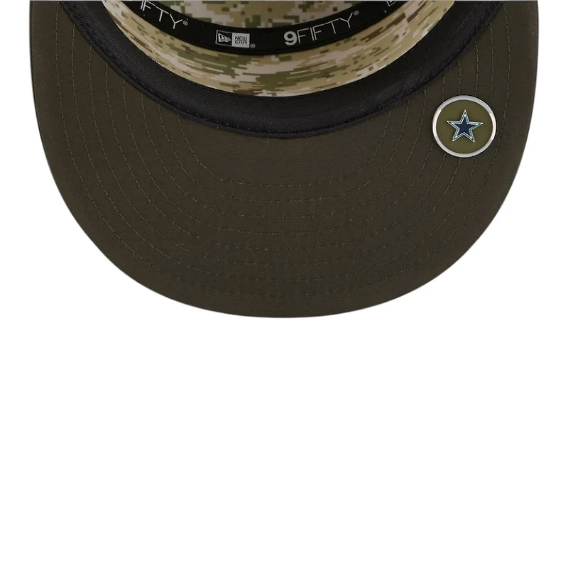 Dallas Cowboys Dark Green 2025 NFL Salute to Service Collection New Era Split Panel 9FIFTY Snapback Hat