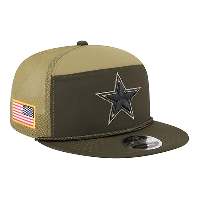 Dallas Cowboys Dark Green 2025 NFL Salute to Service Collection New Era Split Panel 9FIFTY Snapback Hat