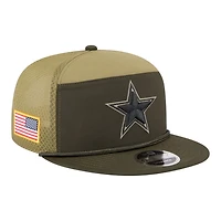 Dallas Cowboys Dark Green 2025 NFL Salute to Service Collection New Era Split Panel 9FIFTY Snapback Hat