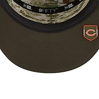 Chicago Bears Dark Green "C" Logo 2025 NFL Salute to Service Collection New Era Split Panel 9FIFTY Snapback Hat