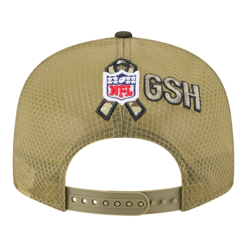 Chicago Bears Dark Green "C" Logo 2025 NFL Salute to Service Collection New Era Split Panel 9FIFTY Snapback Hat