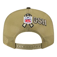 Chicago Bears Dark Green "C" Logo 2025 NFL Salute to Service Collection New Era Split Panel 9FIFTY Snapback Hat