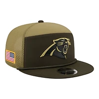 Carolina Panthers Dark Green 2025 NFL Salute to Service Collection New Era Split Panel 9FIFTY Snapback Hat