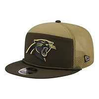 Carolina Panthers Dark Green 2025 NFL Salute to Service Collection New Era Split Panel 9FIFTY Snapback Hat