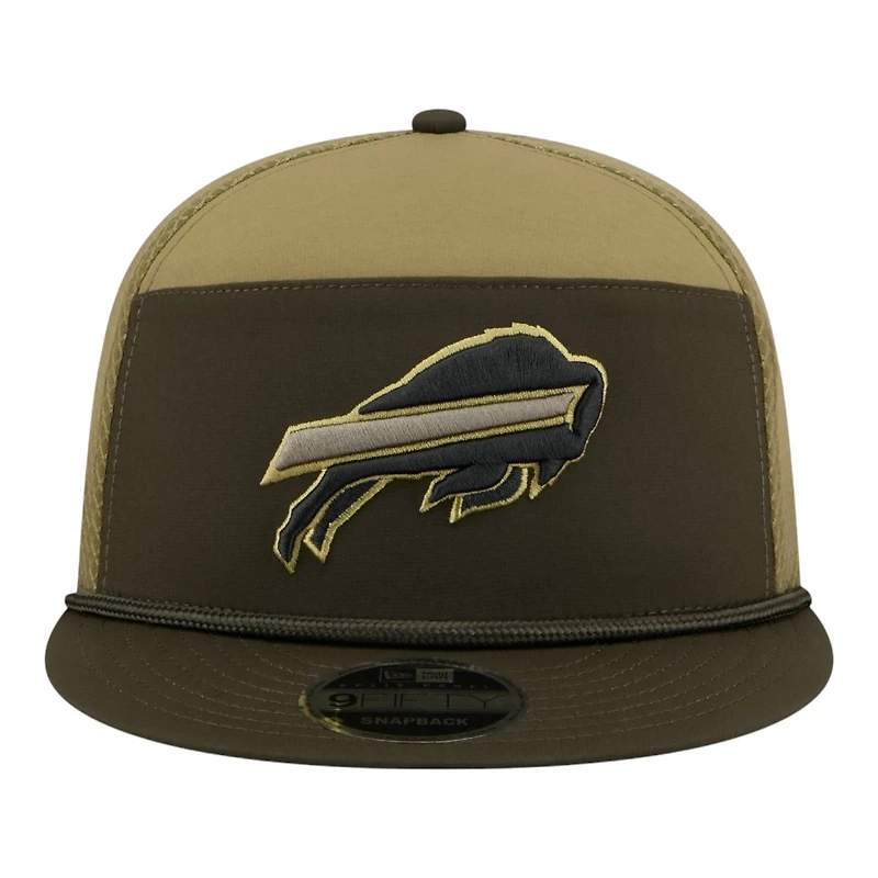 Buffalo Bills Dark Green 2025 NFL Salute to Service Collection New Era Split Panel 9FIFTY Snapback Hat