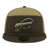 Buffalo Bills Dark Green 2025 NFL Salute to Service Collection New Era Split Panel 9FIFTY Snapback Hat