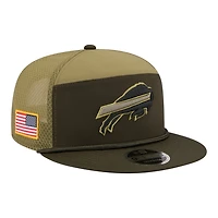 Buffalo Bills Dark Green 2025 NFL Salute to Service Collection New Era Split Panel 9FIFTY Snapback Hat
