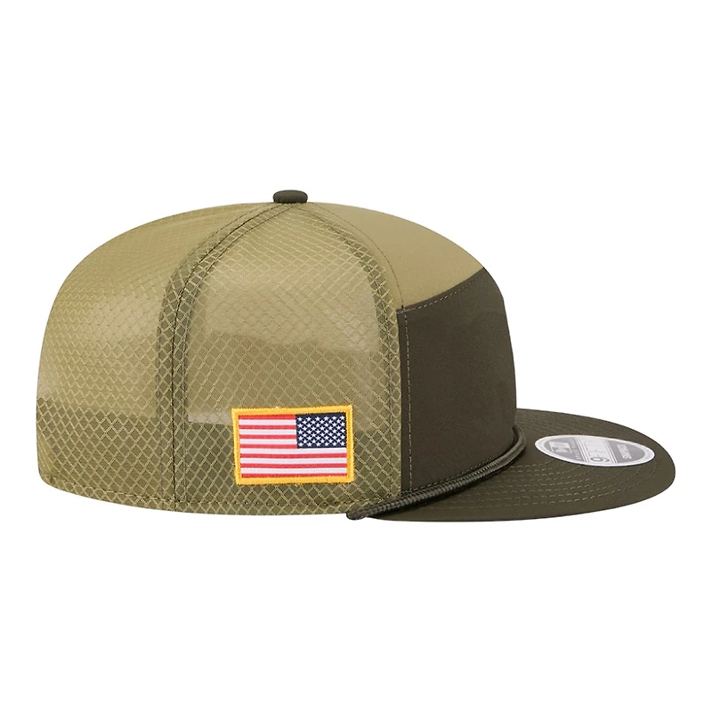 Buffalo Bills Dark Green 2025 NFL Salute to Service Collection New Era Split Panel 9FIFTY Snapback Hat