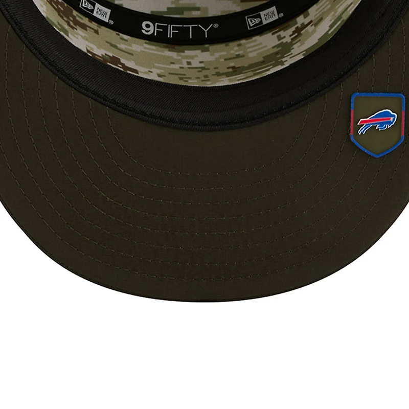 Buffalo Bills Dark Green 2025 NFL Salute to Service Collection New Era Split Panel 9FIFTY Snapback Hat