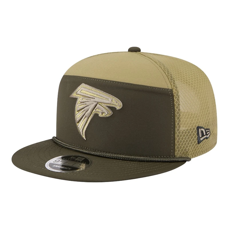 Atlanta Falcons Dark Green 2025 NFL Salute to Service Collection New Era Split Panel 9FIFTY Snapback Hat