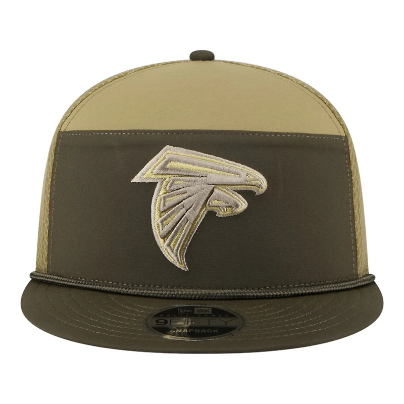 Atlanta Falcons Dark Green 2025 NFL Salute to Service Collection New Era Split Panel 9FIFTY Snapback Hat