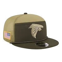 Atlanta Falcons Dark Green 2025 NFL Salute to Service Collection New Era Split Panel 9FIFTY Snapback Hat