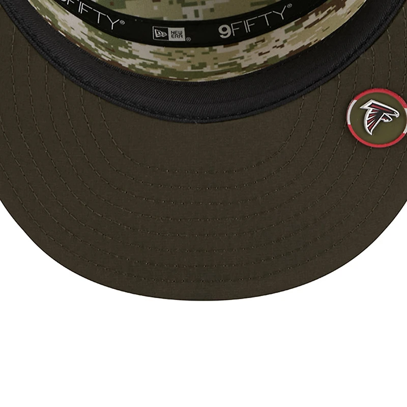 Atlanta Falcons Dark Green 2025 NFL Salute to Service Collection New Era Split Panel 9FIFTY Snapback Hat