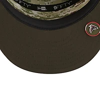 Atlanta Falcons Dark Green 2025 NFL Salute to Service Collection New Era Split Panel 9FIFTY Snapback Hat