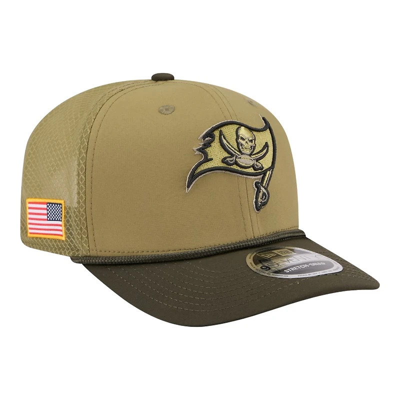 Tampa Bay Buccaneers Green 2025 NFL Salute to Service Collection New Era 9SEVENTY Adjustable Snapback Hat