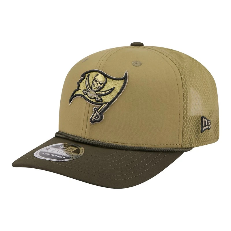 Tampa Bay Buccaneers Green 2025 NFL Salute to Service Collection New Era 9SEVENTY Adjustable Snapback Hat