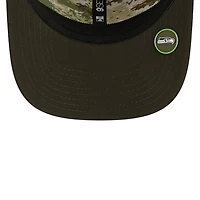 Seattle Seahawks Green 2025 NFL Salute to Service Collection New Era 9SEVENTY Adjustable Snapback Hat