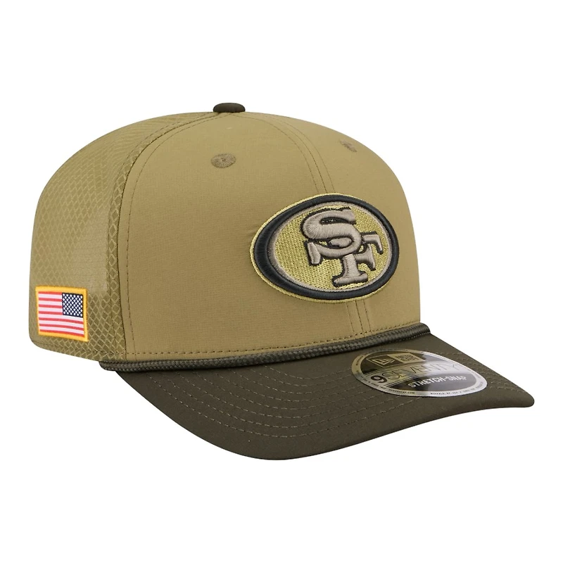 San Francisco 49ers Green 2025 NFL Salute to Service Collection New Era 9SEVENTY Adjustable Snapback Hat