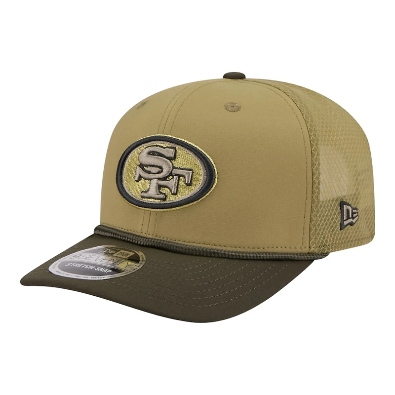 San Francisco 49ers Green 2025 NFL Salute to Service Collection New Era 9SEVENTY Adjustable Snapback Hat