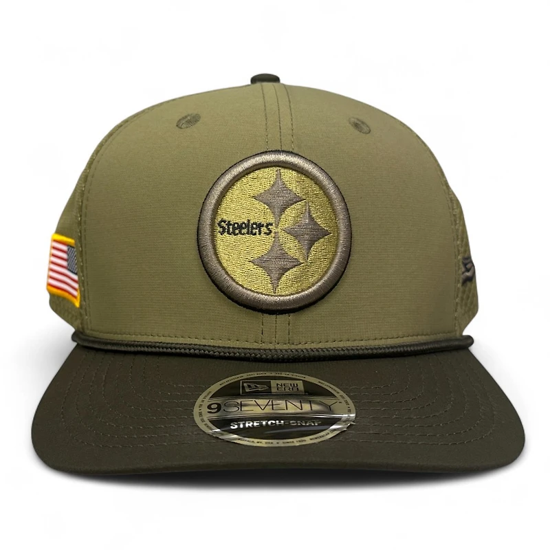 Pittsburgh Steelers Green 2025 NFL Salute to Service Collection New Era 9SEVENTY Adjustable Snapback Hat