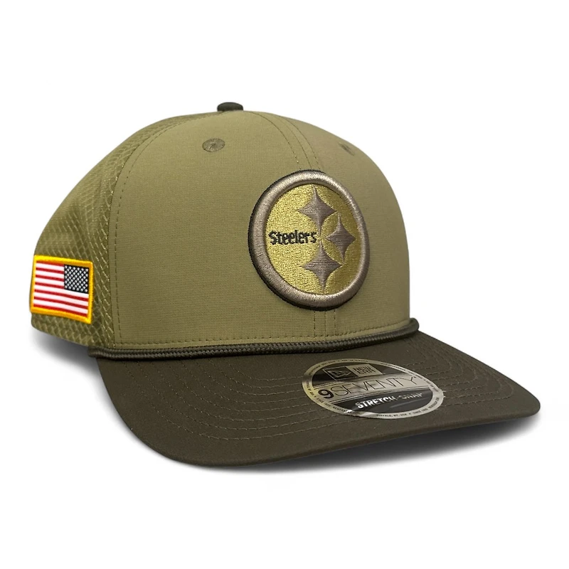Pittsburgh Steelers Green 2025 NFL Salute to Service Collection New Era 9SEVENTY Adjustable Snapback Hat