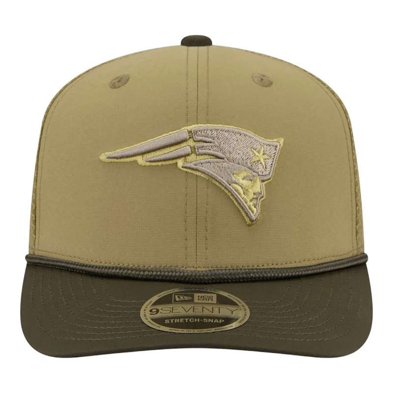 New England Patriots Green 2025 NFL Salute to Service Collection New Era 9SEVENTY Adjustable Snapback Hat