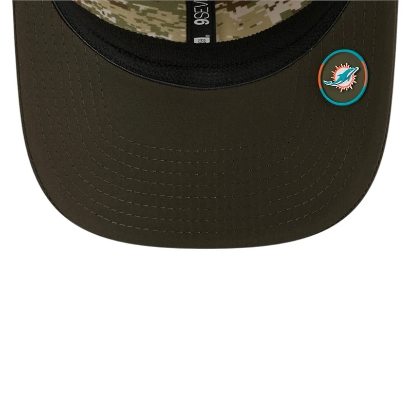 Miami Dolphins Green 2025 NFL Salute to Service Collection New Era 9SEVENTY Adjustable Snapback Hat